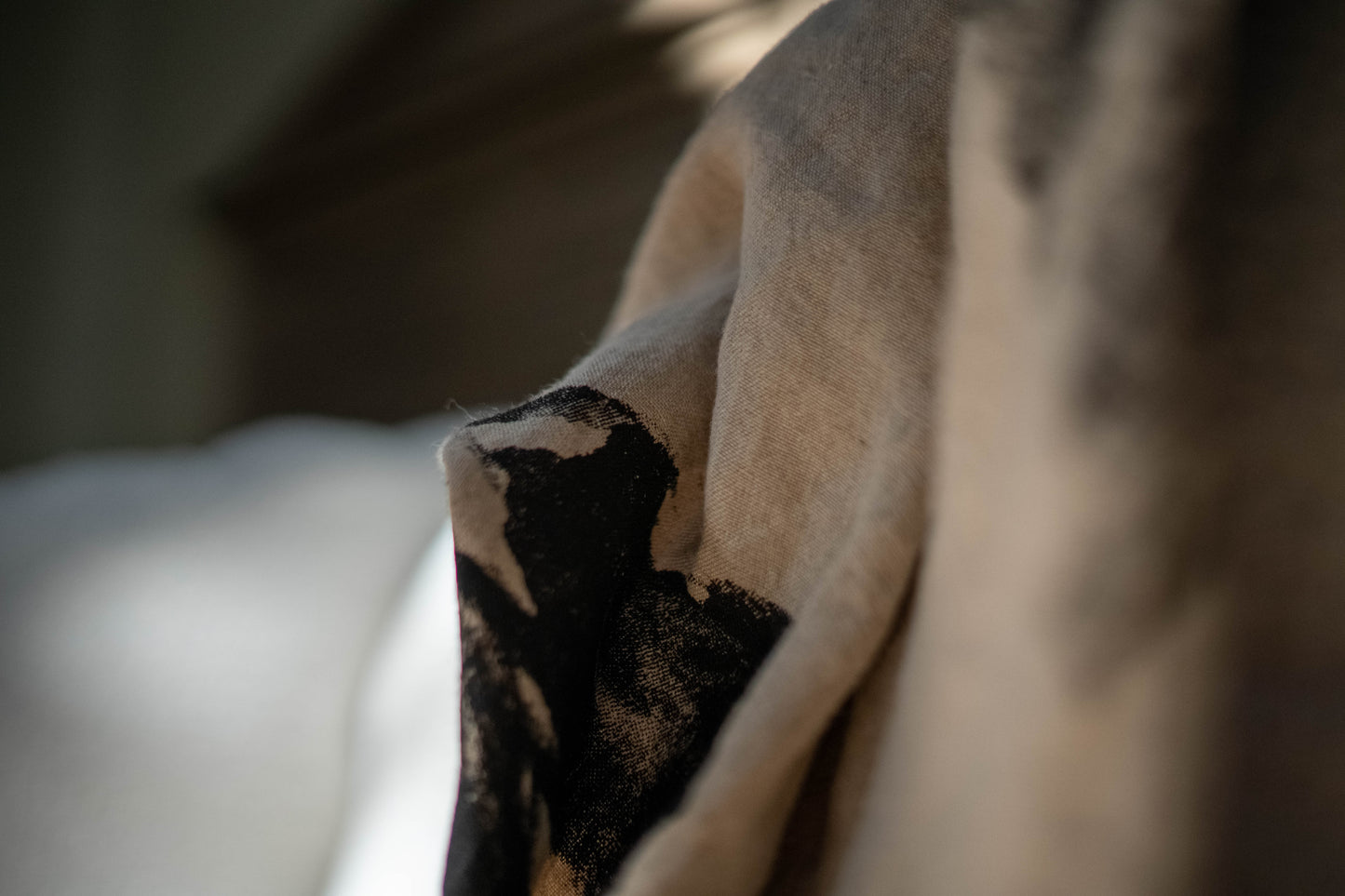 ‘Blodeuo’ Textile Hanging / Linen Throw